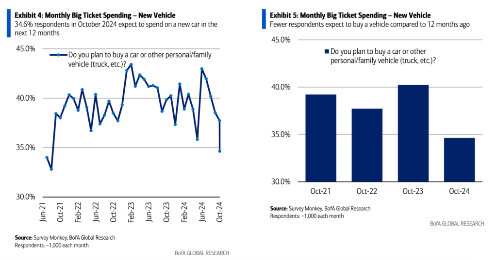 Monthly big ticket spending - new vehicle