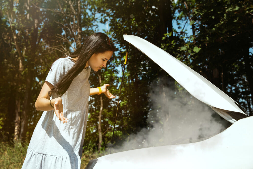 smoke coming out from car